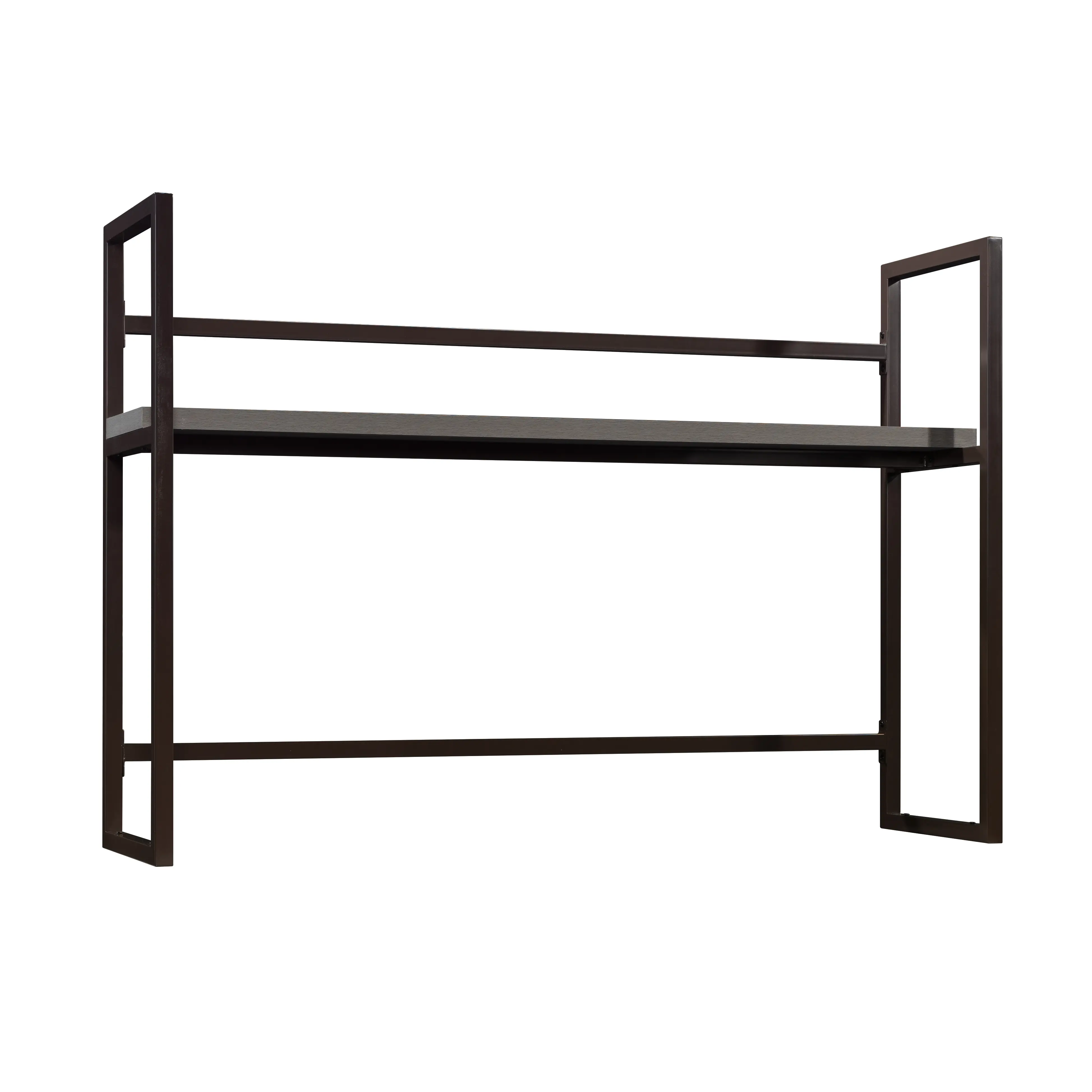 Manhattan Gate Hutch Modern Office Storage Unit with Oak Finish & Impact Resistant Edges
