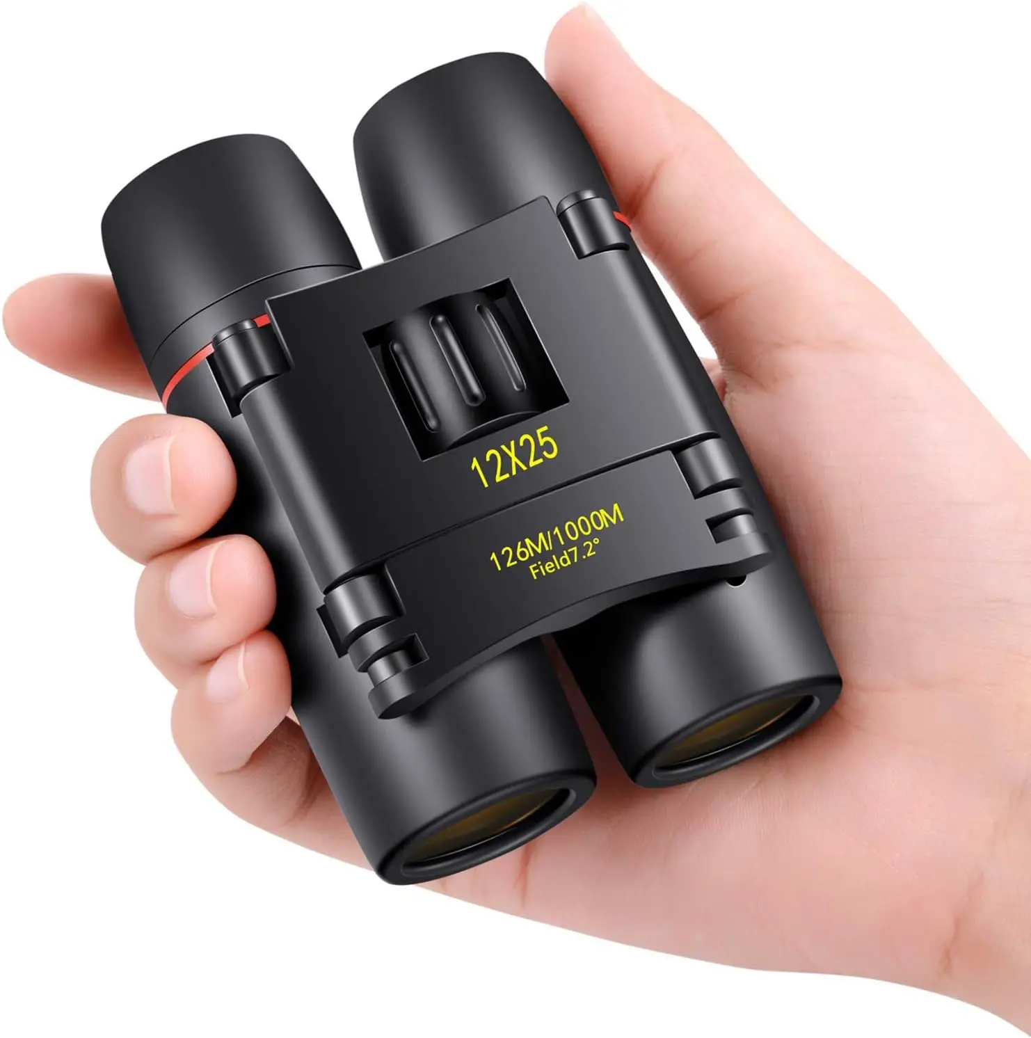 12X25 Small Pocket Binoculars Compact Adults, Mini Kids Binoculars Boys for Bird Watching, Concert Theater Opera