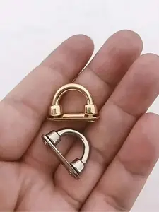 4pcs Adjustable Arch Buckles, Suitable For Handbags And Straps - Adjustable Chain Buckles, Applicable For Luggage And Fashion Accessories, Bag Clasps, Wallet Hardware Hanging Connectors With D-Ring, Detachable, DIY Wallet Making