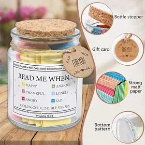 UFORU Religious Gift for Women - Inspirational Bible Verse Jar with Scripture Quotes, Faith Based Present for Mom Grandma Mother in Law, Christian Keepsake for Birthday Christmas, Encouraging Gift Idea for Her