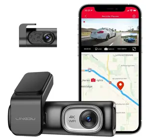 LINGDU D600 4k screen built in GPS 5G Wi-Fi Motion detection dash camera 24 hour parking monitor dash cam
