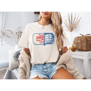 Sardines & Salmon Fish Comfort Colors T-Shirt – Nature Camping Hiking Outdoor Can Graphic Tee