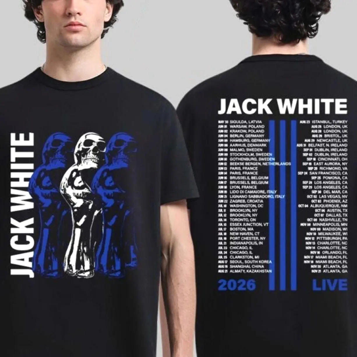 Jack White No Name Tour 2026 Merch Frozen Charlotte T-Shirt MPJ NAB