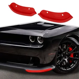 For 2015+ Dodge Challenger SRT Hellcat Front Splitter Bumper Lip Protector Cover Trim Car Exterior auto Accessories carbon fiber gang