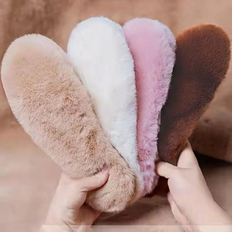 Women's Plain Winter Warm Insoles, Thickened Cold Soft Comfortable Insoles, Sweat Absorption Anti-odor Warm Insoles, Foot Pads