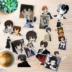 Stickers Pack 20 Pcs Anime Bumper Laptop Bungo Waterproof Stray Aesthetic Dogs Colorful Bottle Vinyl Water Luggage Skateboard Bike Car Guitar