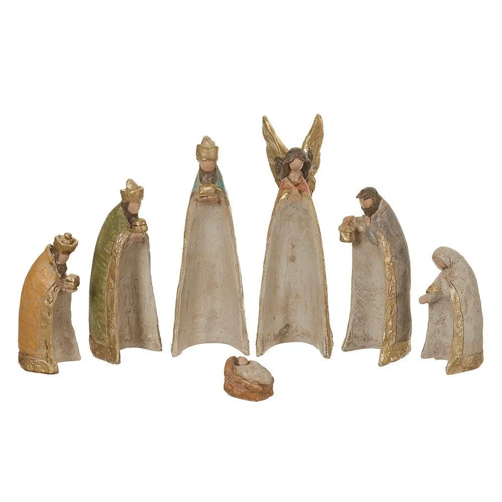 6" Nativity Set Gold  Mixed