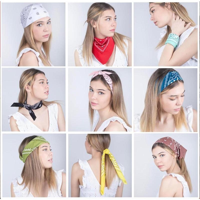 16-30 Pieces Unisex Paisley Bandanas Bulk Multi-Purpose Headband Cowboy Head Wrap Scarf for Women Men Boys Girls