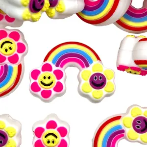 1pc Rainbow Vibes 3D Silicone Focal Beads - Rainbow Shape Beads for Beaded Pens Craft Supplies DIY Jewelry