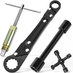 Plumbing Tools, Angle Stop  with compression sleeve puller tool 1/2, Quick Repair Plumbing Wrench Kit for Installing/Removing Compression Rings, Nuts and Angle Stops