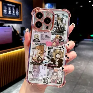 Anime Girl Misa Mobile Phone Case Compatible with iPhone 17 Air 16 15 14 13 12 11 Pro Max Anti-Fall Transparent Soft Back Cover