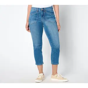 nicole by Nicole Miller Regular Cropped Soho High Rise Jean-Indigo