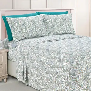 Paisley Pattern - 1500 Premium Quality Microfiber Softness Wrinkle and Fade Resistant (4-), Twin/Twin XL, Paisley Teal