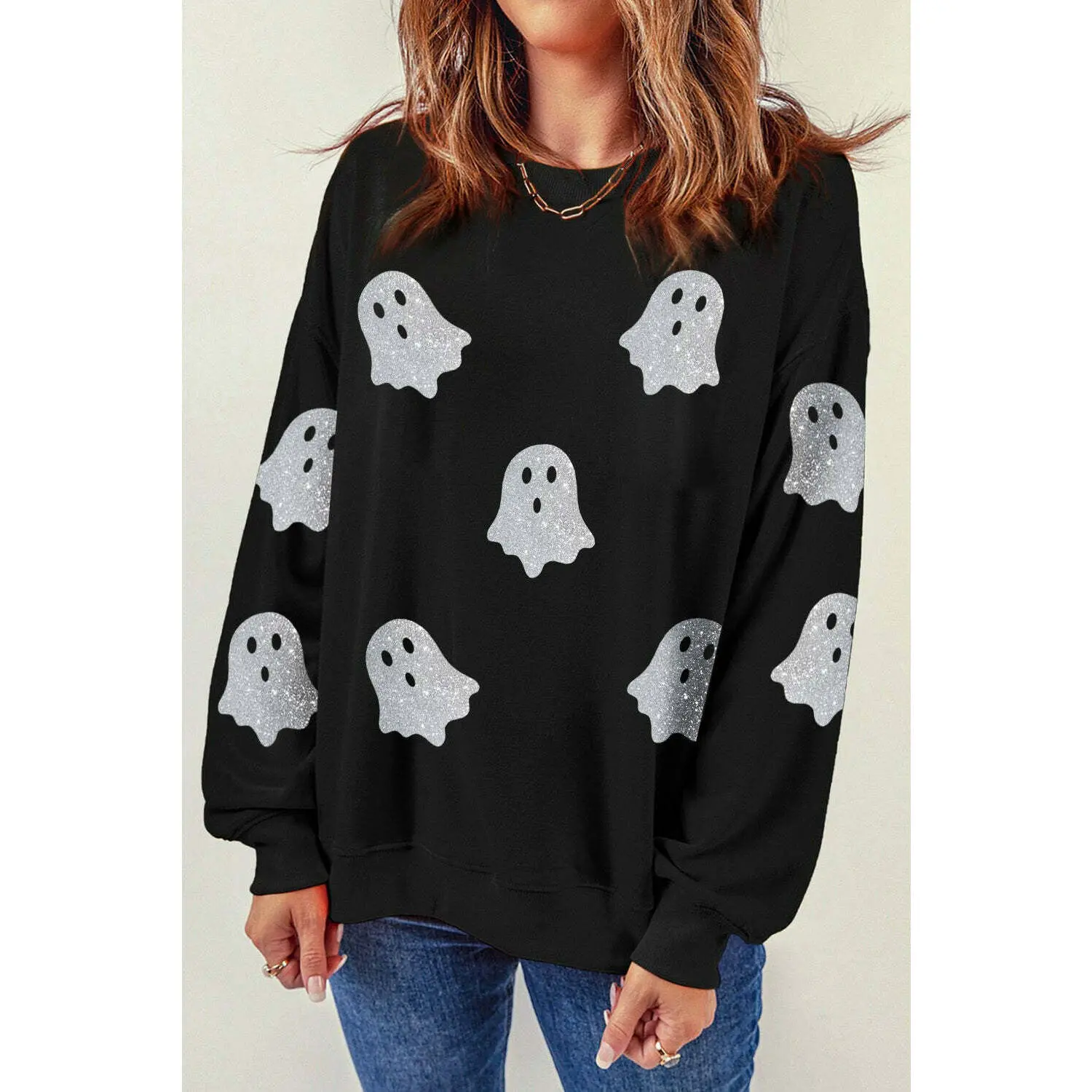 Vinyl metallic Ghost Sweatshirt