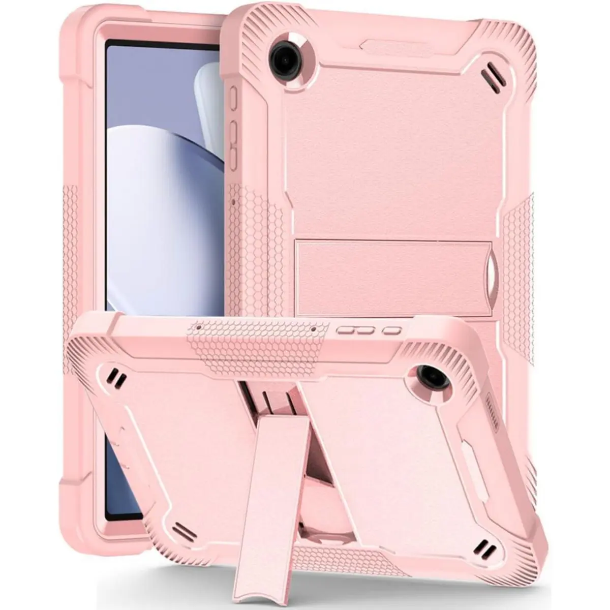 Shockproof Durable Silicone Tablet Cover with Honeycomb Design & Kickstand for T-Mobile Revvl Tab 2 5G 10.1in 2025 Kids’ Protection Accessory