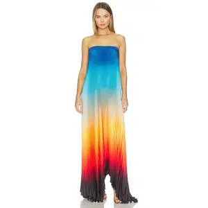 L'IDEE Bisous Strapless Gown in Ibiza Sunset