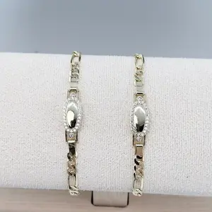 14K Gold Plated Bracelet for Kids with Rhinestone Elegant Design Perfect for Children's Jewelry