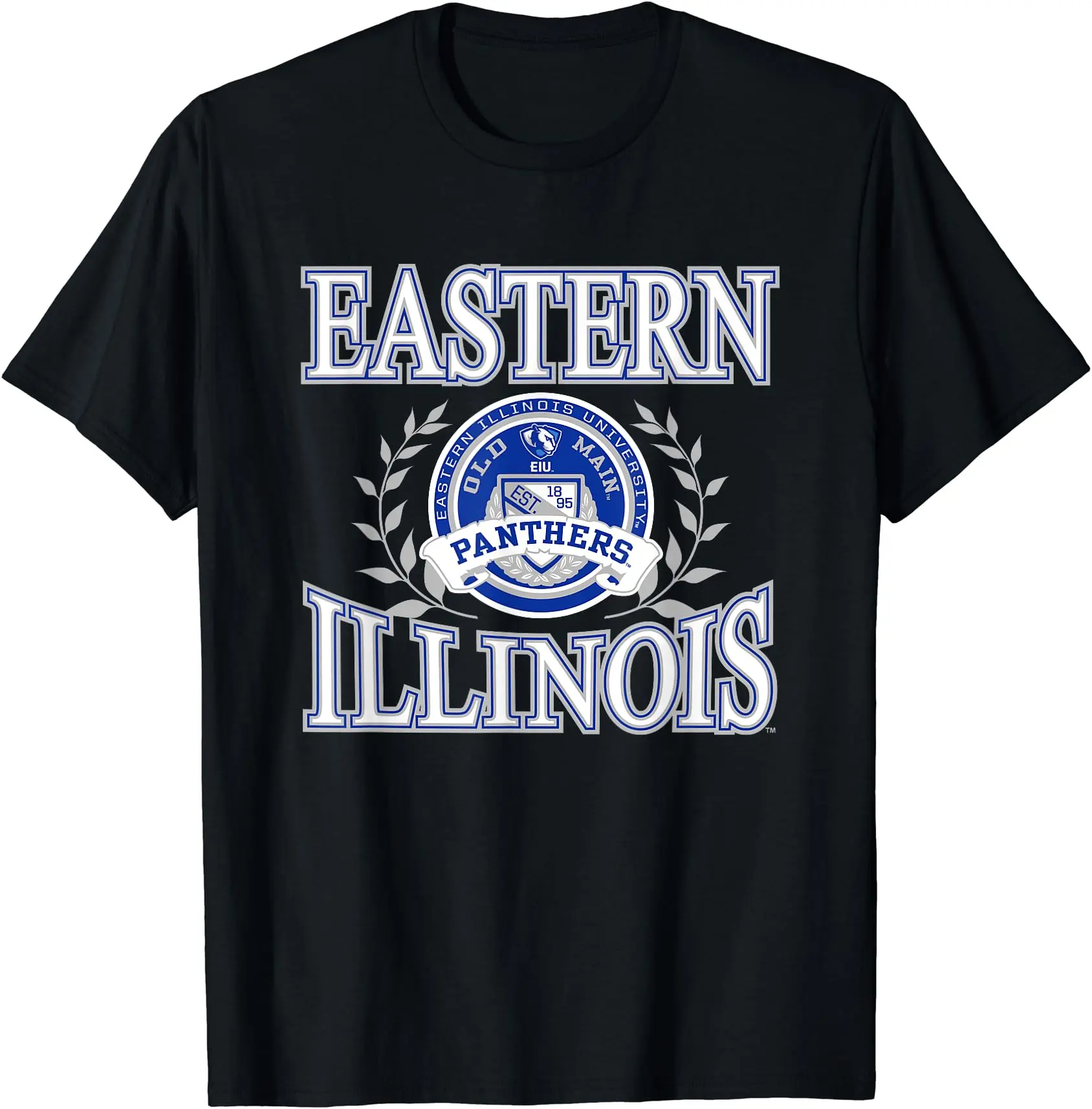 Eastern Illinois Panthers Laurels Blue Officially Licensed T-Shirt, Gift Shirt, Cotton, Crewneck, Size S-3XL