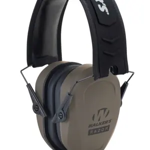 Walker's GWPRSMPASFDE Razor Slim Passive Muff 27 dB Over the Head Flat Dark Earth/Black Polymer