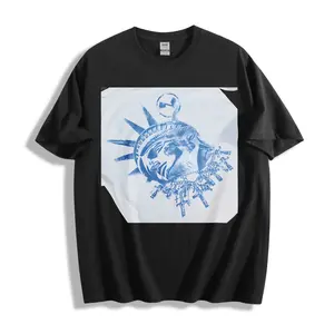 Casual Streetwear Style Unisex T-Shirt Featuring Statue Of Liberty Artwork Perfect For Summer Days And Urban Outfits Ideal Gift For Freedom Lovers And Travel Enthusiasts