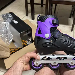 Nattork Inline Skates for Boys and Girls Men Women, 4 Sizes Adjustable Blades Roller Skates Beginner for Kids & Adult Youth