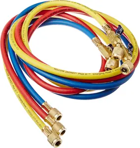 Yellow Jacket 29986 Plus II 1/4" Hose with Compact Ball Valve End Refrigerant Charging Hose