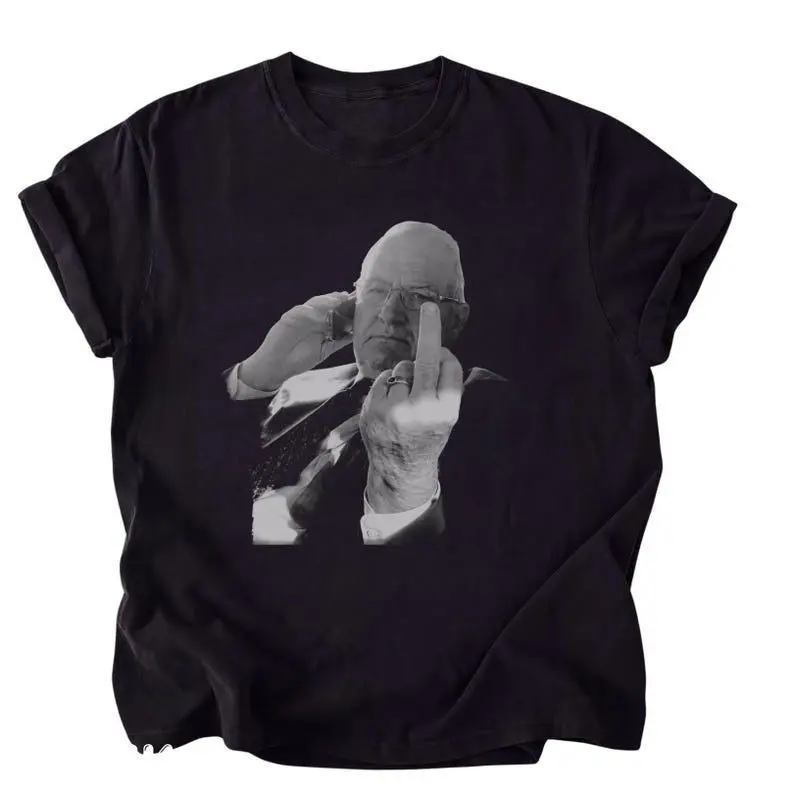 Kevin Reddington Middle Finger T-Shirt, Courtroom Lawyer Portrait Tee, Lindsay Clancy Trial Shirt, Black And White Photo Tee