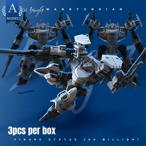 3-Pack 1/60 Scale Sci-Fi Mecha Assembly Model, Highly Movable Robot, 3mm Universal Interface, DIY Collectible Action Figure, Gift Idea