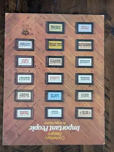 Important People by Angie Newton (Canterbury Designs) (Crafts, Cross-Stitch, c. 1980s, funny cross-stitch, 80s patterns, important people, office humor, Canterbury Designs)