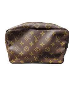 Pre-owned Louis Vuitton canvas Small Leather Goods Preowned Vintage trousse 28 large cosmetic bag