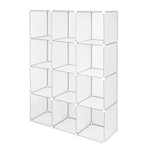 Cube Storage 12-Cube Book Shelf Storage Shelves Closet Organizer Shelf Cubes Organizer Bookcase