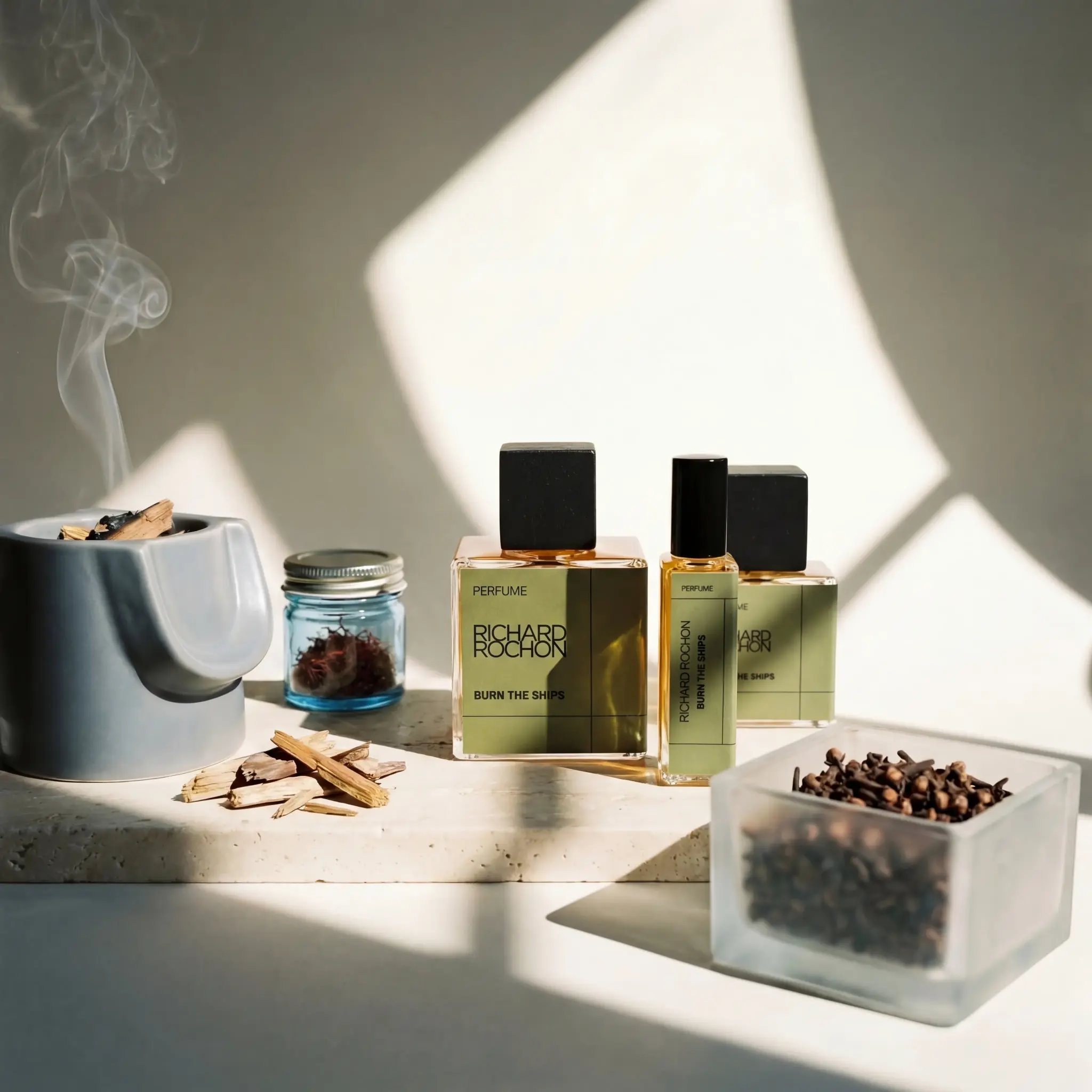Burn the Ships by Richard Rochon | Unisex Perfume | Saffron, Clove, Smoke, Dark Woods | Long Lasting Smoky Fragrance for Men & Women | Artisan Perfume, Everyday & Gift