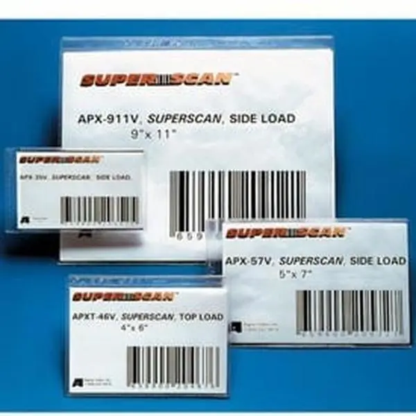 Aigner Index SST46 Clear Label Holders, 6 x 4 in., Self Adhesive, Top Load - Pack of 50