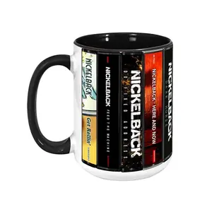 Nickelback Cassette Tape Mug, Retro Album Spines Coffee Cup, Post Grunge Rock Fan Gift, Photograph Music Decor