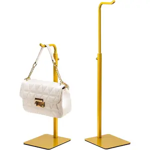 2 Pack Purse Holder Handbag Display Stand Gold Hanger Rack for Bags Purses and Wreath Adjustable Hook Stand for Tabletop Closet and Retail Use for Vendors