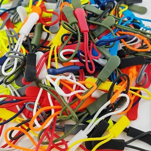 132PCS Zipper Pulls - Nylon Cord Zipper Tag Replacement for Clothes, Backpacks, Travel Case, Handbag, Purse - 12 Colors