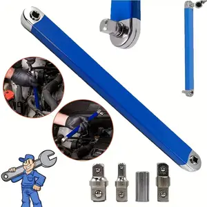 Impact Offset Extension Wrench Set, Compact Remote Extender Kit, Universal Wrench Extension, Includes 1/2 Inch, 1/4 Inch, 3/8 Inch Square Drive Adapters, Multi-Function Tool, Hand Tools