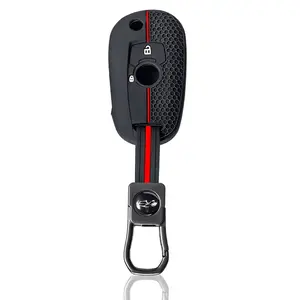 Silicone Key Case Remote Skin Car Key Cover for Opel Vauxhall Astra K Corsa E 2015-2019 2 Button Key Holder Keychain Accessories