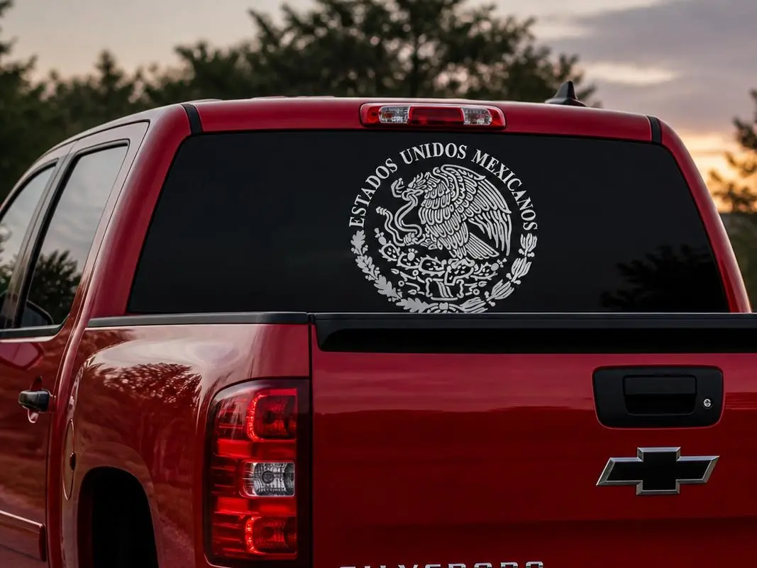 Mexican Coat of Arms Car Stickers - Outdoor Resistant and High-Quality