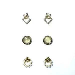 Cresus Elegant Women’s Earrings – Geometric Drop, Pearl Studs & Vintage Cluster Styles”