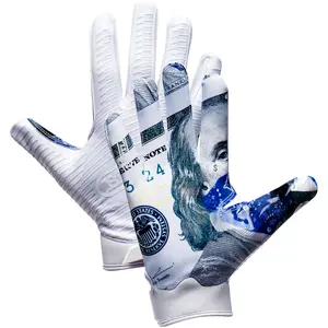 Battle Sports "Blue Strips" Battle Receiver Football Gloves