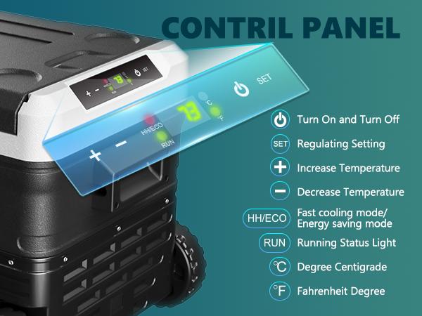 EUHOMY 12V Refrigerator (24/37/53Quart /23L/35L/50L) supports 12V/24V DC & 110-240V AC. Portable with -4°F~68°F range, it features wheels, 2 baskets, and large cooling zone. Ideal for RVs, travel, Truck, Boat EUHOMY 12V Refrigerator (24/37/53Quart /23L/35L/50L) supports 12V/24V DC & 110-240V AC. Portable with -4°F~68°F range, it features wheels, 2 baskets, and large cooling zone. Ideal for RVs, travel, Truck, Boat