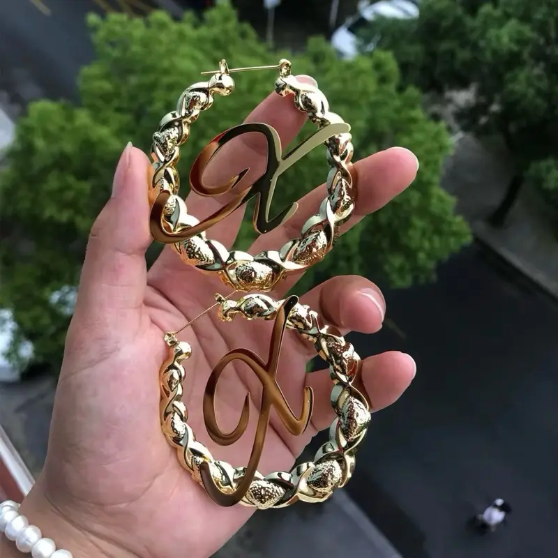 Custom Dangle Earrings for Women, Non Tarnish Wood-Gold Costume Fashion Accessories ( Made to order)