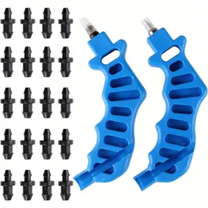 2-in-One Drip Irrigation Tubing Hole Punch, Drip Tube Hole Puncher Fitting & Emitter Insertion Tools, 1/4 inch Tube Goof Hole Plugs