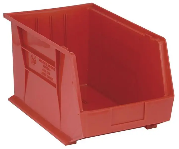 Quantum Storage QUS260RD Ultra Stack & Hang Bin - Red Home Organiser, 18x11x10 in Boxes for Home Supplies Organization