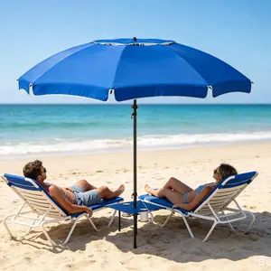 HOMEDEMO 7FT Portable Folding Beach Umbrella for On-the-Go Sun Protection at Outdoor Events,True Portability with Quick-Fold Design,Spacious Yet Portable Large Canopy,Convenient All-in-One Setup,Long & Adjustable Umbrella Pole Uv Parasols