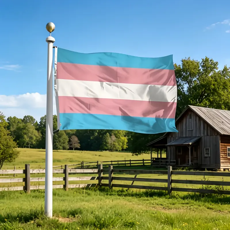3x5 Ft Transgender Pride Flag, Pink White Blue Trans Pride Outdoor Banner, Fade‑Resistant Gender Equality Flag for Yard, Patio & Home Decor