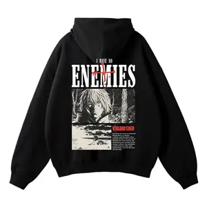 Thorfinn Hoodie – Vinland Saga Anime Pullover Sweatshirt | Unisex Japanese Streetwear Printed Cotton Tops Anime Shirt