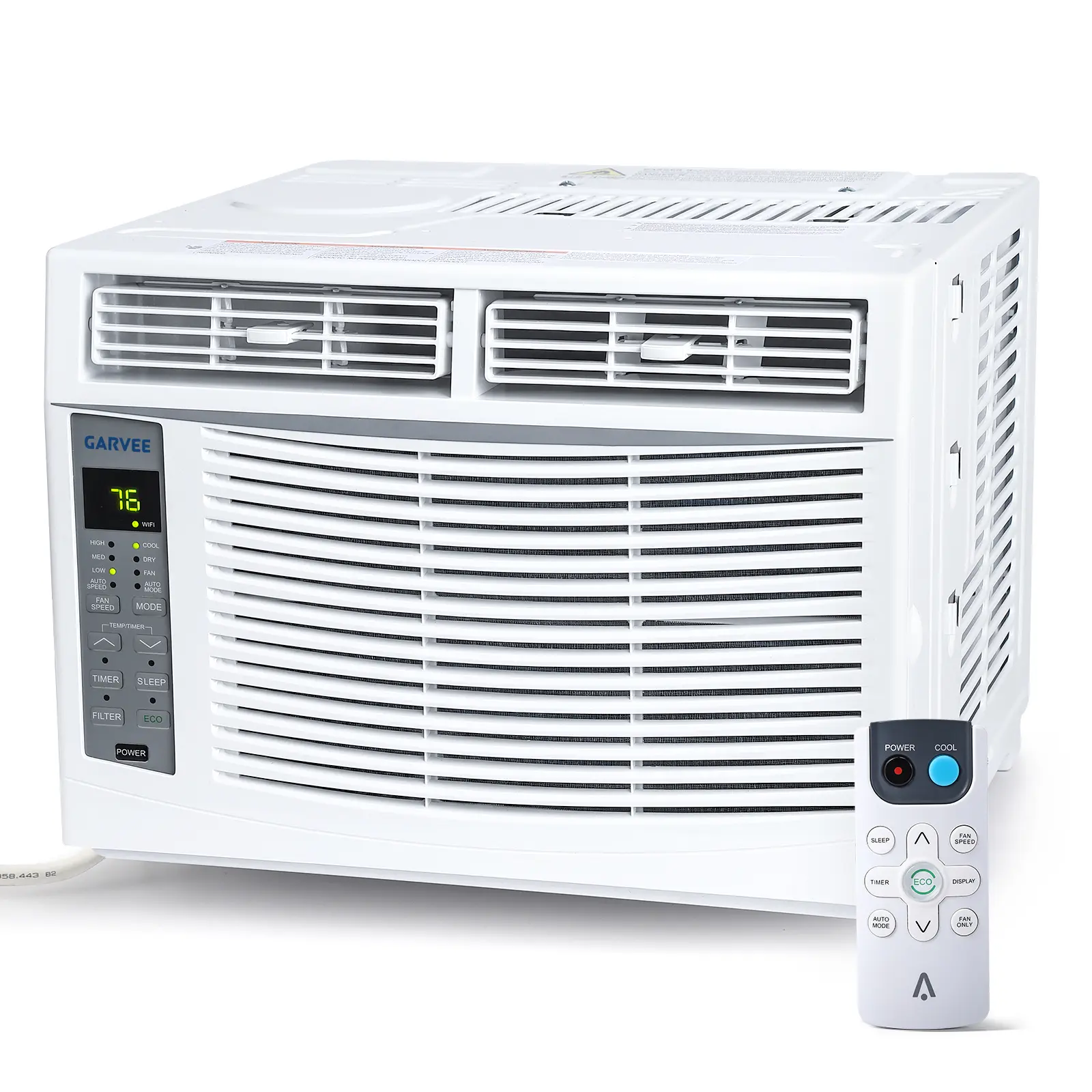 6000 BTU Smart Window Air Conditioner R32 WiFi & Remote Control AC Unit with Timer Function & Easy Installation Kit, Cools up to 350 Sq.Ft for Bedroom & Living Room