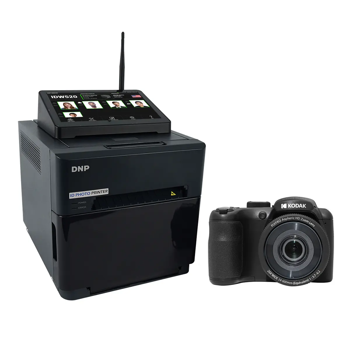 DNP ID Photo Printer System with Kodak Pixpro Camera and Wireless LCD Console